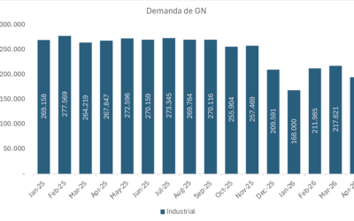 “Energy Monitor”: Consumo de gas natural en la industria